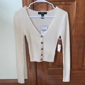 Ribbed Button Up Cardigan